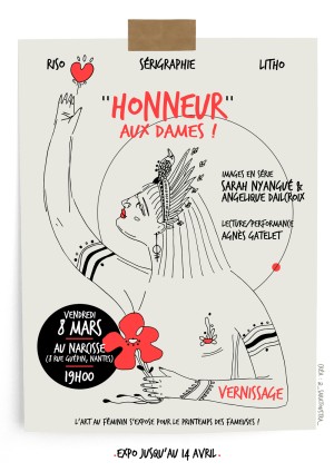 honneur-aux-dames-vernissage-affiche-exposition-nantes-sarah-nyangue-saratoustra-illustratrice-freelance