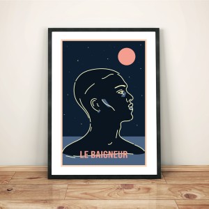 le-baigneur-print-cadre-illustration-nantes-sarah-nyangue-saratoustra