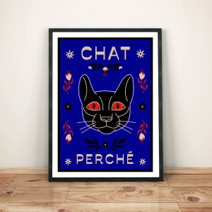 chat-perche-cadre-print-illustration-nantes-sarah-nyangue-saratoustra