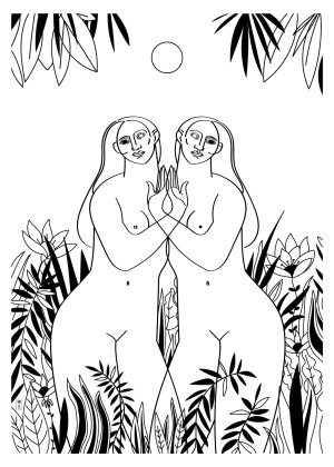 deux-femmes-serigraphie-illustration-nantes-sarah-nyangue-saratoustra