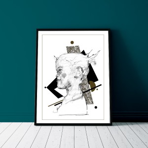 l-espeglerie-cadre-a3-illustration-riso-sarah-nyangue-saratoustra