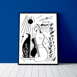 la-corde-sensible-serigraphie-cadre-musique-illustration-nantes-sarah-nyangue-saratoustra