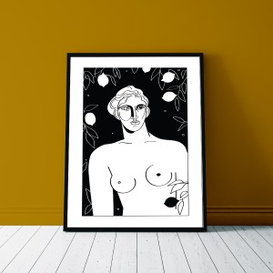 le-gout-des-citrons-cadre-serigraphie-illustration-nantes-citron-sarah-nyangue-saratoustra