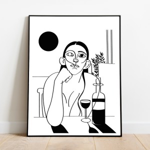 madame-reve-cadre-serigraphie-vin-illustration-nantes-sarah-nyangue-saratoustra