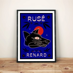 ruse-renard-cadre-print-illustration-nantes-sarah-nyangue-saratoustra